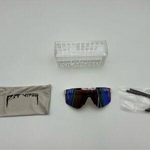 Pit Viper Shield Sunglasses - Blue Purple Mirrored Lens